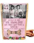 SANA - Batoane de ros cu vită, curcan, biotină și ulei de in - 150g