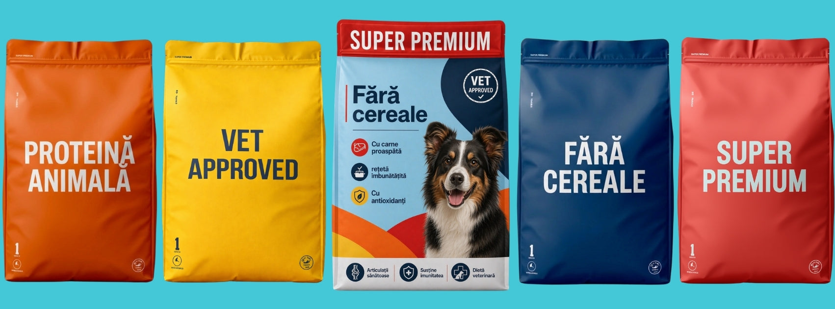 Sac de hrană pentru câini cu claim-uri de marketing: super premium, fără cereale, vet approved, cu carne proaspătă, cu antioxidanți - ghid cum citești eticheta