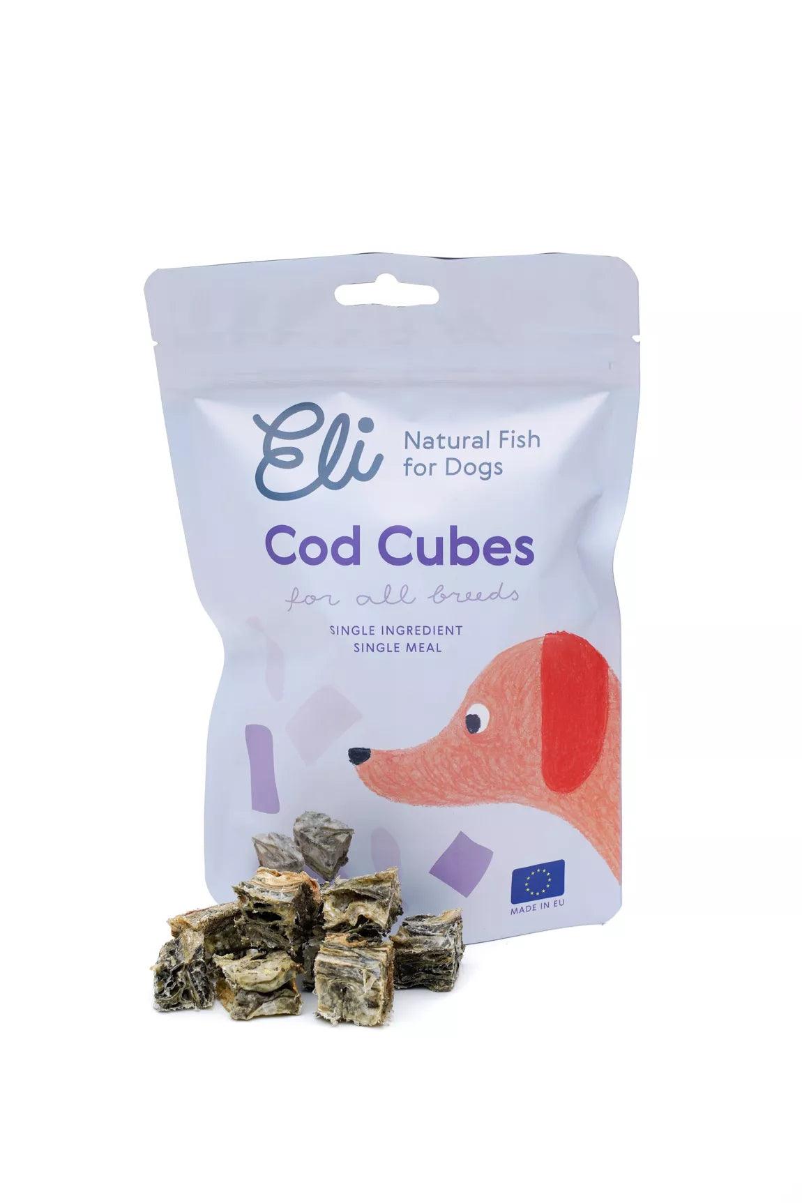 Eli - Cuburi din piele de cod uscată - 80g - Boopr