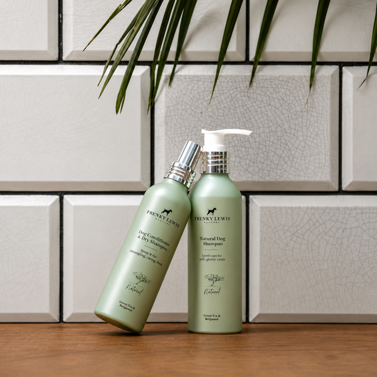 Frenky Lewis - Set Șampon + Balsam &amp; Șampon Uscat – Ceai Verde &amp; Bergamotă