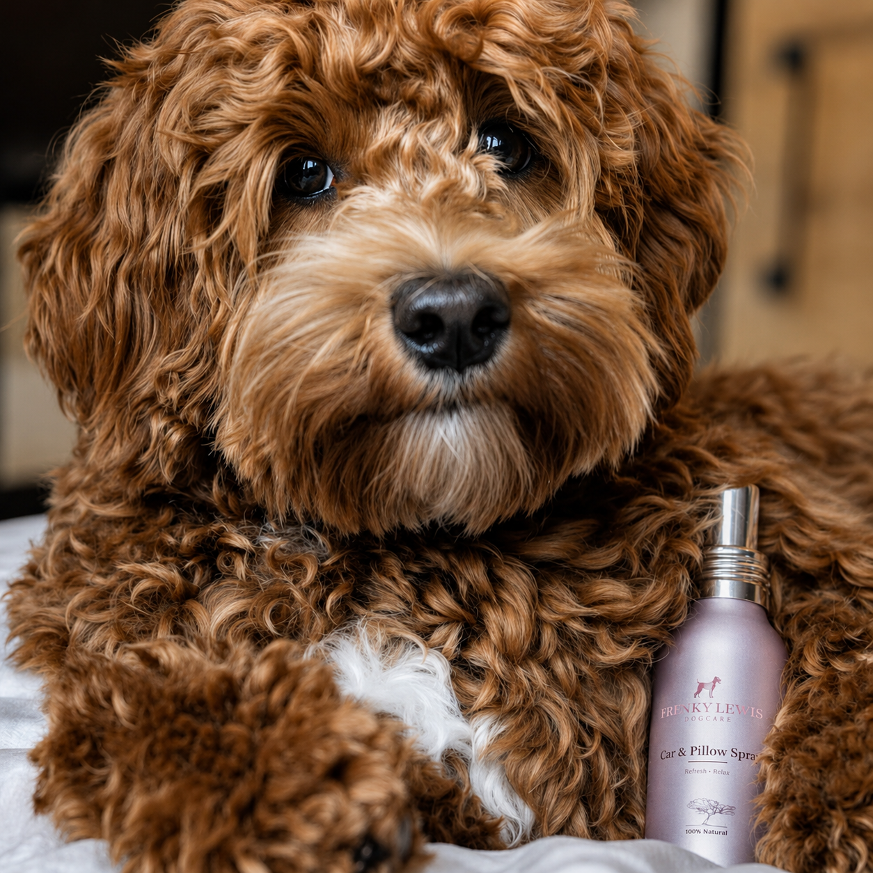 Frenky Lewis - Set Car &amp; Pillow + Anti-Smell Spray – Lemn de Santal, Iasomie și Vanilie