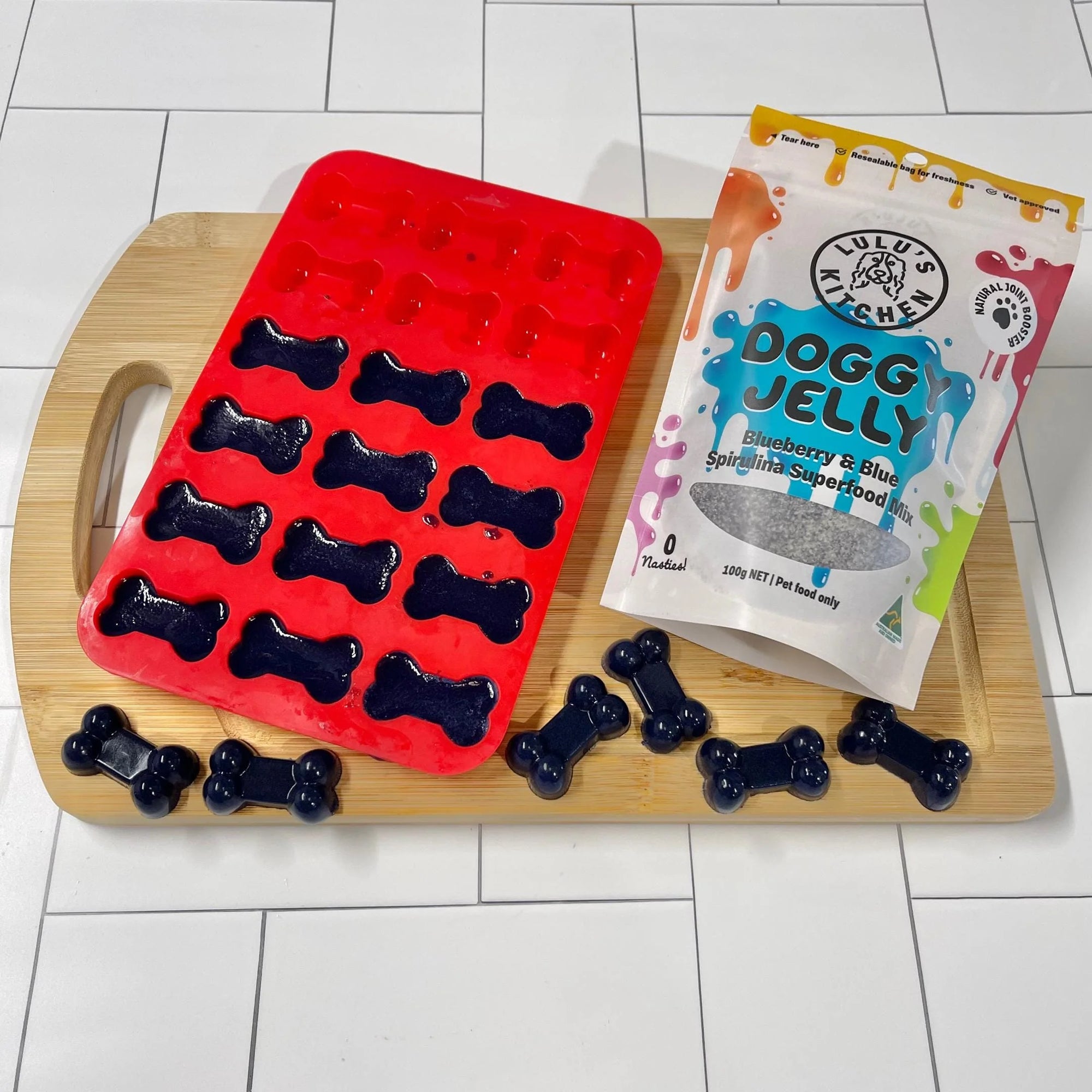 Lulu&#39;s Kitchen - Jelly Superfood cu Afine și Spirulină Albastră – 100g