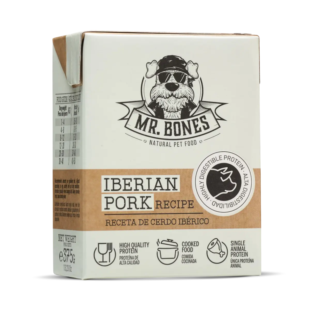 Mr. Bones - Porc Iberic și Legume - Hrană Gătită pentru Câini - 375g
