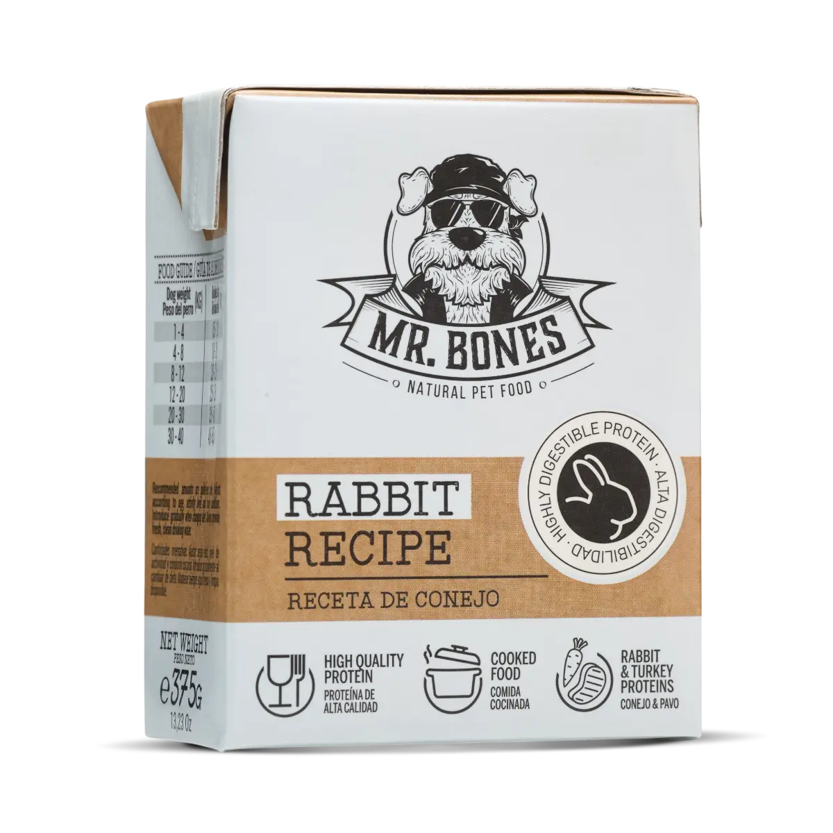Mr. Bones - Iepure și Legume - Hrană Gătită pentru Câini - 375g