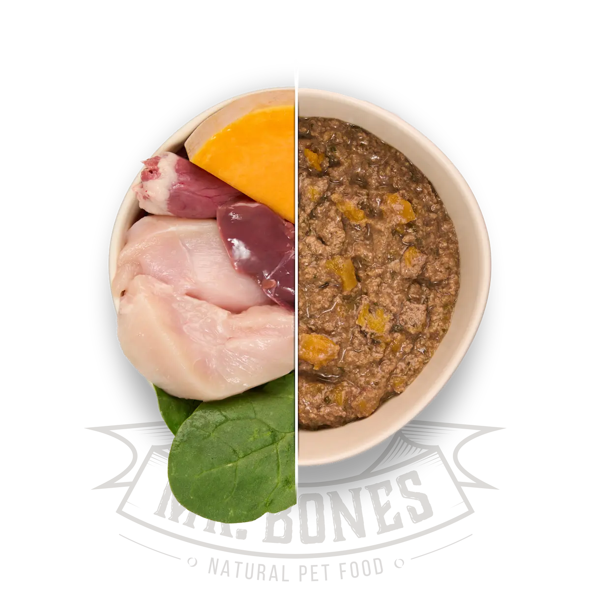 Mr. Bones - Pui și Legume - Hrană Gătită pentru Câini - 375g