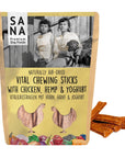 SANA - Batoane de ros cu vită, pui, cânepă și iaurt - 150g